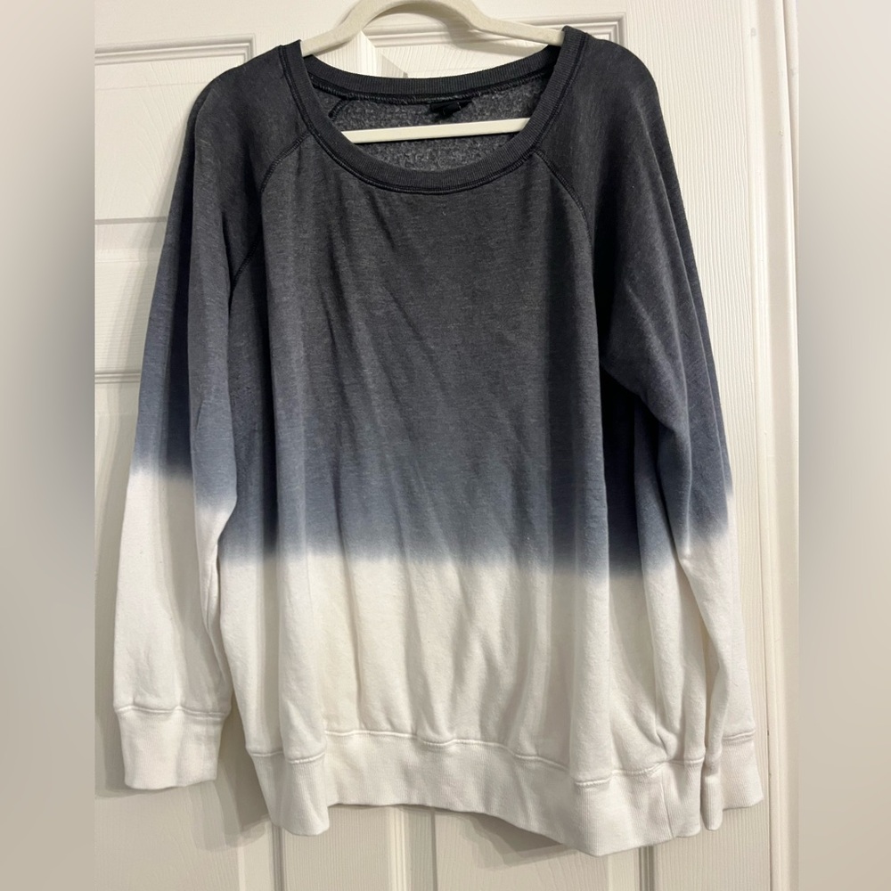 Knit Fleece Crew Neck Sweatshirt 1X - Picture 3 of 4